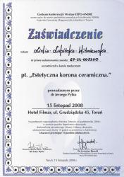 Kurs medyczny: Estetyczna korona ceramiczna