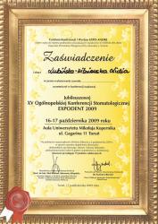 XV Ogólnopolska Konferencja Stomatologiczna EXPO DENT 2009