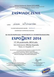 XX Ogólnopolska Konferencja Stomatologiczna EXPO DENT 2014